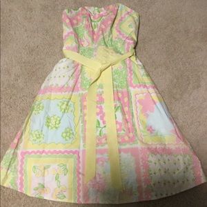 Lilly Pulitzer Strapless Dress Sz 0